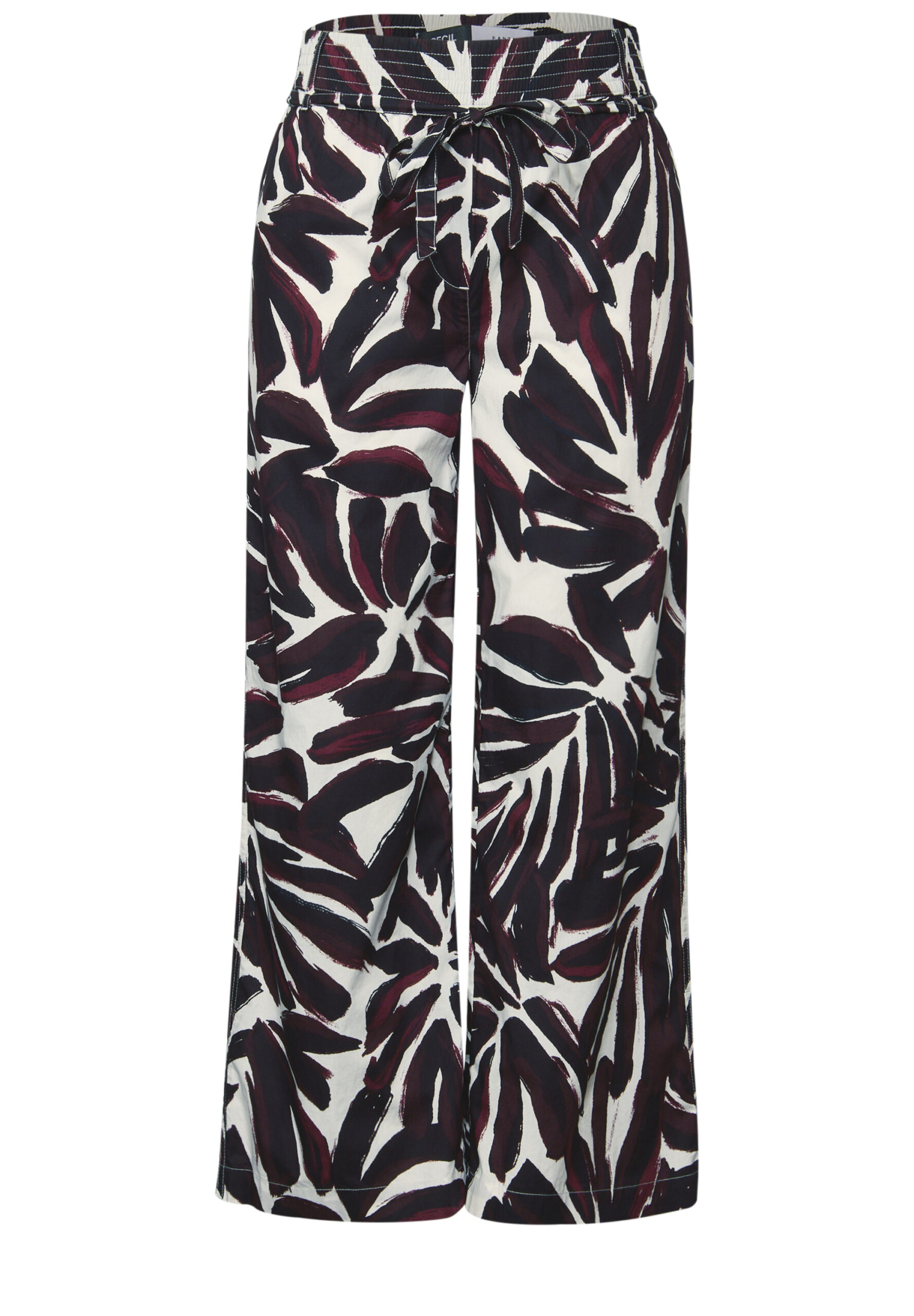 Gemusterte Wide Leg Hose, Cecil