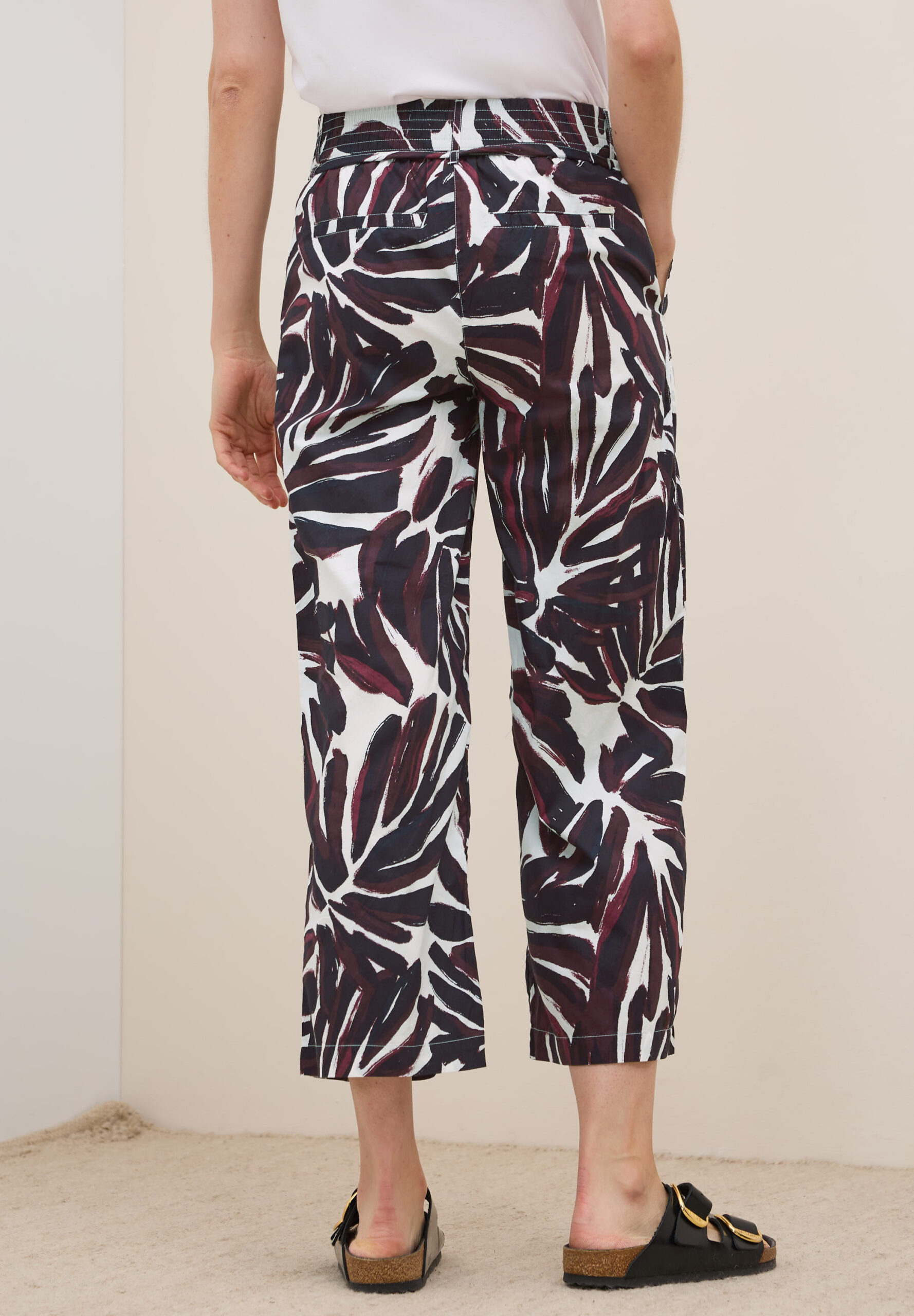 Gemusterte Wide Leg Hose, Cecil