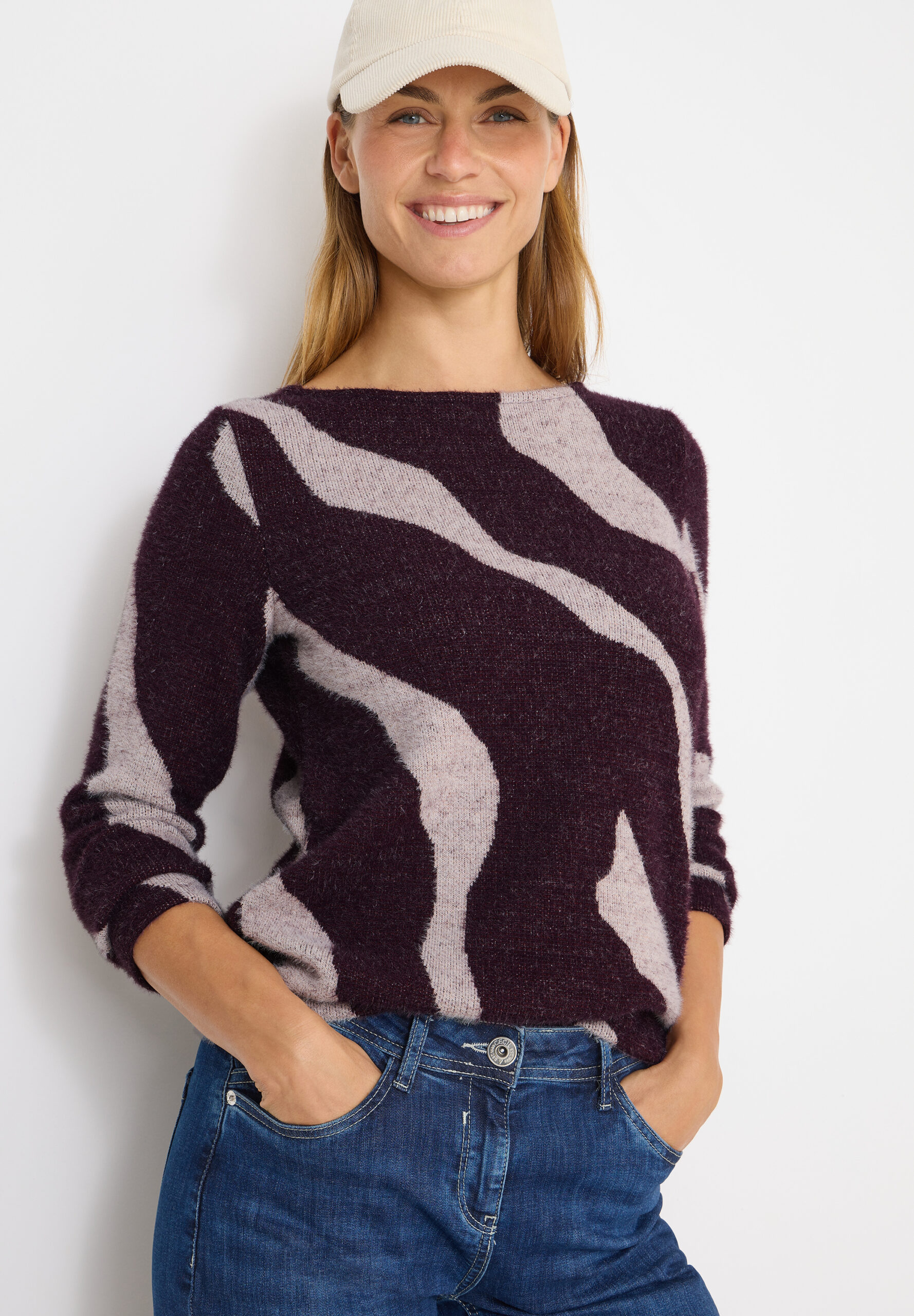 Gemustertes Federgarn Shirt, Cecil