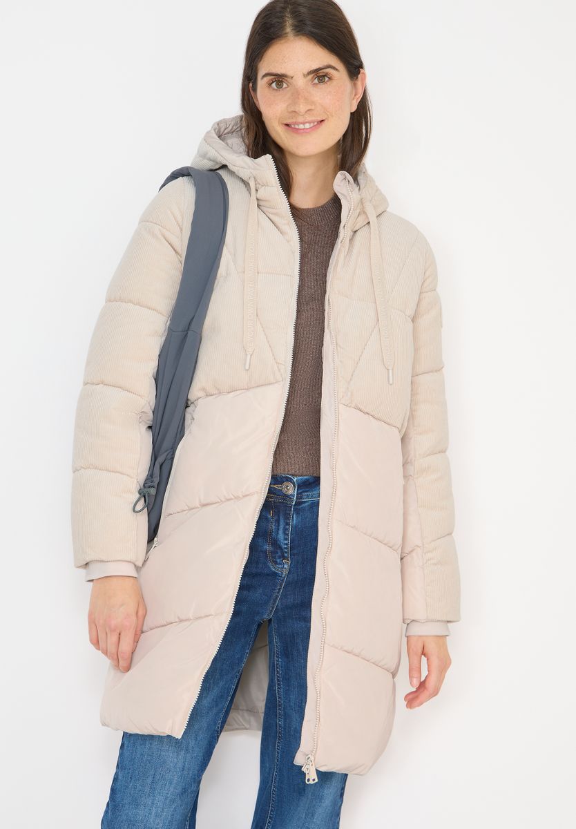 Puffer Mantel mit Cordmix, Cecil