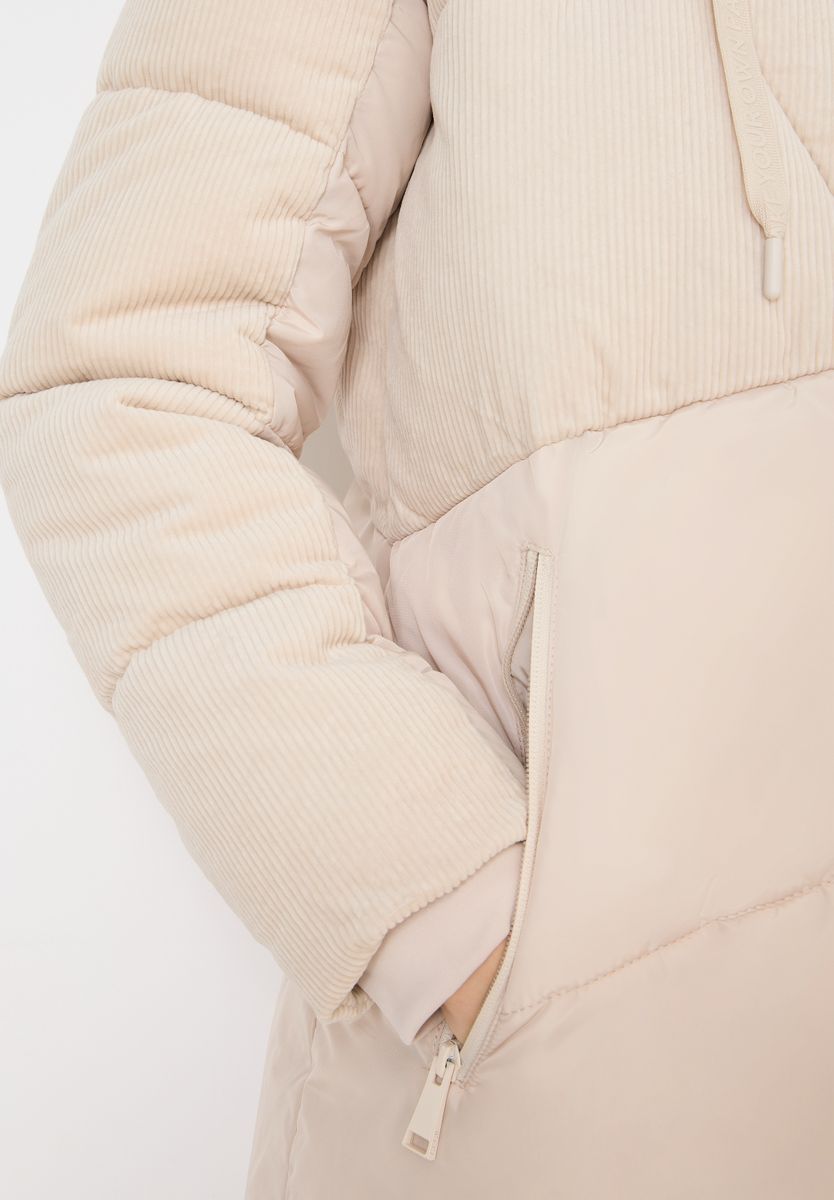 Puffer Mantel mit Cordmix, Cecil