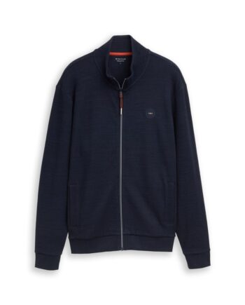 Sweatjacke mit Logo-Badge, Tom Tailor