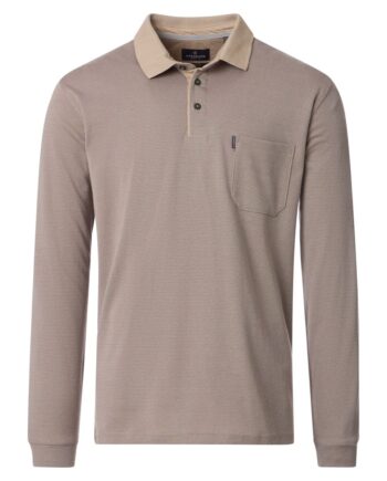 Polo-Shirt Langarm, casamoda