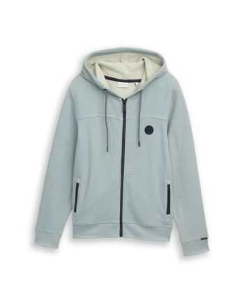 Hoodie Sweatjacke mit Logo-Badge, Tom Tailor