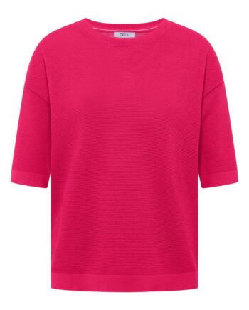Kurzarm Pullover mit Struktur, Cecil