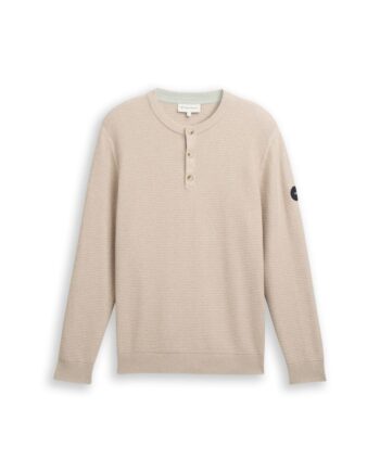Strickpullover mit Knopfleiste, Tom Tailor
