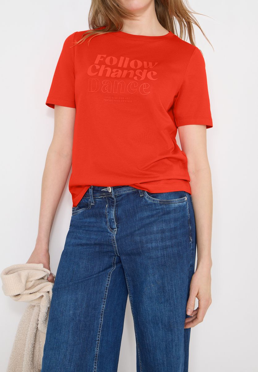 T-Shirt mit Frontprint, Cecil