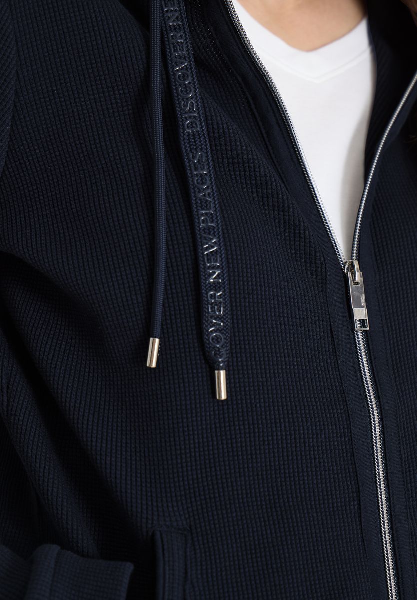 Langarm Jacke mit Kapuze und Taschen, Cecil