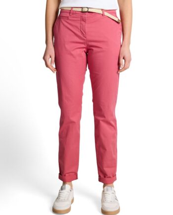 Slim Chino Hose mit Gürtel, Tom Tailor