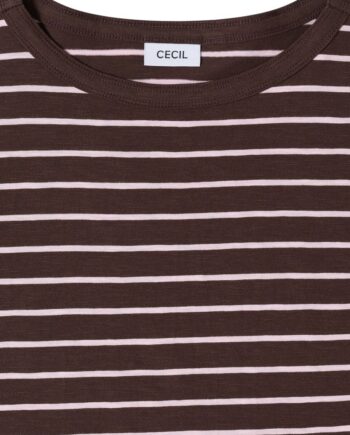 T-Shirt mit Boatneck und Streifen, Cecil