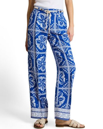 Wide Leg Hose mit Leinenanteil, Tom Tailor