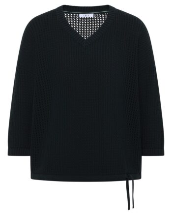 Kurzarm Pullover im Crochet-Look, Cecil