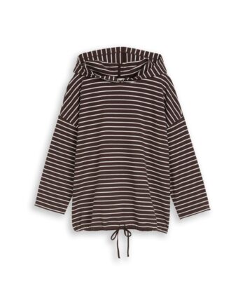 Hoodie Langarmshirt mit Kordelzug, Tom Tailor
